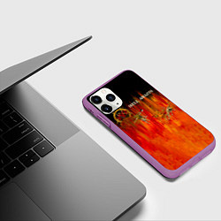 Чехол iPhone 11 Pro матовый Hell Awaits - Slayer, цвет: 3D-фиолетовый — фото 2