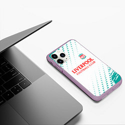 Чехол iPhone 11 Pro матовый Liverpool краски, цвет: 3D-сиреневый — фото 2