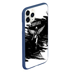 Чехол iPhone 11 Pro матовый NIRVANA in utero НИРВАНА брызги краски, цвет: 3D-тёмно-синий — фото 2