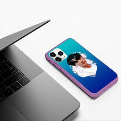 Чехол iPhone 11 Pro матовый Чонгук BTS, цвет: 3D-фиолетовый — фото 2