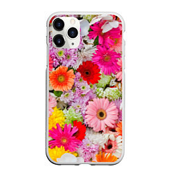 Чехол iPhone 11 Pro матовый BEAUTIFUL FLOWERS, цвет: 3D-белый