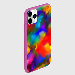 Чехол iPhone 11 Pro матовый Палитра художника, цвет: 3D-фиолетовый — фото 2