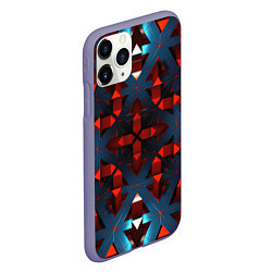 Чехол iPhone 11 Pro матовый Кибер-панк калейдоскоп, цвет: 3D-серый — фото 2