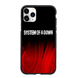 Чехол iPhone 11 Pro матовый System of a Down Red Plasma, цвет: 3D-черный