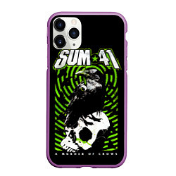 Чехол iPhone 11 Pro матовый A Murder of Crows - Sum 41, цвет: 3D-фиолетовый