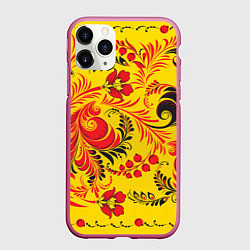 Чехол iPhone 11 Pro матовый Хохломская Роспись Цветы