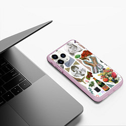 Чехол iPhone 11 Pro матовый Underground vanguard pattern fashion 2088, цвет: 3D-розовый — фото 2