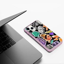 Чехол iPhone 11 Pro матовый Underground pattern Fashion trend, цвет: 3D-розовый — фото 2