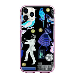 Чехол iPhone 11 Pro матовый Underground pattern Fashion 2077, цвет: 3D-розовый