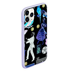 Чехол iPhone 11 Pro матовый Underground pattern Fashion 2077, цвет: 3D-светло-сиреневый — фото 2