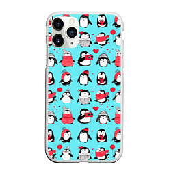 Чехол iPhone 11 Pro матовый PENGUINS ON THE POSITIVE