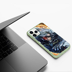 Чехол iPhone 11 Pro матовый Metal Gear Rising: Revengeance, цвет: 3D-салатовый — фото 2