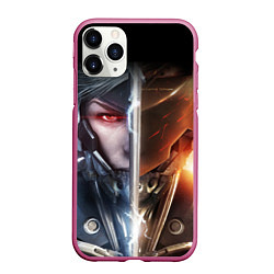 Чехол iPhone 11 Pro матовый METAL GEAR RISING САМУРАЙ, цвет: 3D-малиновый