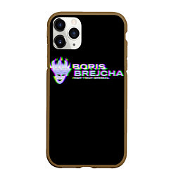 Чехол iPhone 11 Pro матовый Borij Brejcha Glitch, цвет: 3D-коричневый