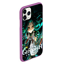 Чехол iPhone 11 Pro матовый Сяо-защитник якса, цвет: 3D-фиолетовый — фото 2