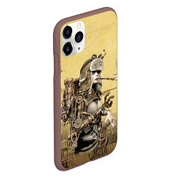 Чехол iPhone 11 Pro матовый Крутая девчонка в стиле Стимпанк, цвет: 3D-коричневый — фото 2