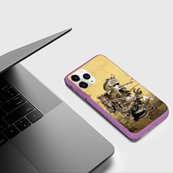 Чехол iPhone 11 Pro матовый Крутая девчонка в стиле Стимпанк, цвет: 3D-фиолетовый — фото 2