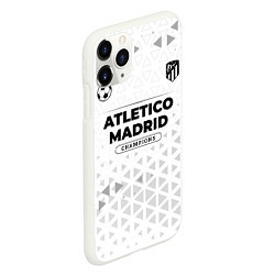 Чехол iPhone 11 Pro матовый Atletico Madrid Champions Униформа, цвет: 3D-белый — фото 2