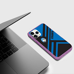 Чехол iPhone 11 Pro матовый Фанат клуба Аталанта, цвет: 3D-фиолетовый — фото 2