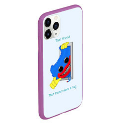 Чехол iPhone 11 Pro матовый POPPY PLAYTIME HAGGY WAGGY that friend, цвет: 3D-фиолетовый — фото 2