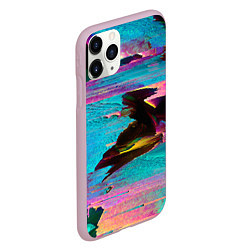 Чехол iPhone 11 Pro матовый Multicolored vanguard glitch, цвет: 3D-розовый — фото 2