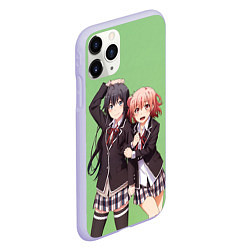 Чехол iPhone 11 Pro матовый Юи и Юкино OreGairu, цвет: 3D-светло-сиреневый — фото 2