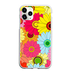 Чехол iPhone 11 Pro матовый CHAMOMILE CHRYSANTHEMUMS, цвет: 3D-белый