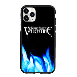 Чехол iPhone 11 Pro матовый Bullet For My Valentine Blue Fire, цвет: 3D-черный