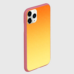 Чехол iPhone 11 Pro матовый Оранжевый, желтый градиент, цвет: 3D-малиновый — фото 2