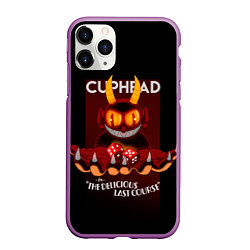 Чехол iPhone 11 Pro матовый Дьявол Cuphead, цвет: 3D-фиолетовый