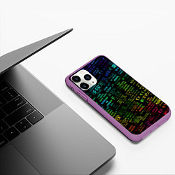 Чехол iPhone 11 Pro матовый Прикольные популярные надписи, цвет: 3D-фиолетовый — фото 2