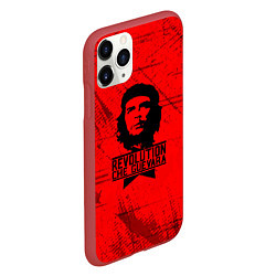 Чехол iPhone 11 Pro матовый Че Гевара - на красном фоне, цвет: 3D-красный — фото 2