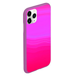 Чехол iPhone 11 Pro матовый Neon pink bright abstract background, цвет: 3D-фиолетовый — фото 2