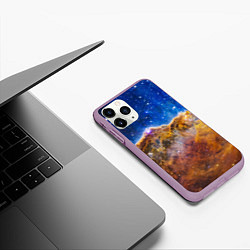 Чехол iPhone 11 Pro матовый NASA: Туманность Карина, цвет: 3D-сиреневый — фото 2