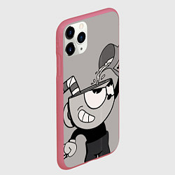 Чехол iPhone 11 Pro матовый Чашечки, цвет: 3D-малиновый — фото 2