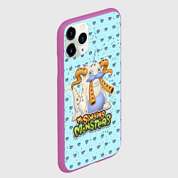 Чехол iPhone 11 Pro матовый My Singing Monsters - Гуджуб, цвет: 3D-фиолетовый — фото 2