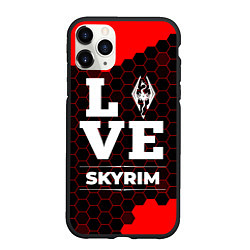 Чехол iPhone 11 Pro матовый Skyrim Love Классика, цвет: 3D-черный