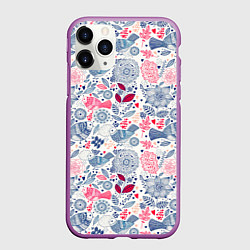 Чехол iPhone 11 Pro матовый THE BIRDS HAVE ARRIVED, цвет: 3D-фиолетовый