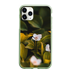 Чехол iPhone 11 Pro матовый Цветы колокольчик - весна, цвет: 3D-салатовый