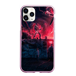 Чехол iPhone 11 Pro матовый Очень странные дела 4: Vecna season, цвет: 3D-розовый