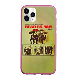 Чехол iPhone 11 Pro матовый Beatles N0 5, цвет: 3D-малиновый