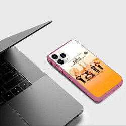 Чехол iPhone 11 Pro матовый The Beatles Blackpool And Paris 1964-65, цвет: 3D-малиновый — фото 2
