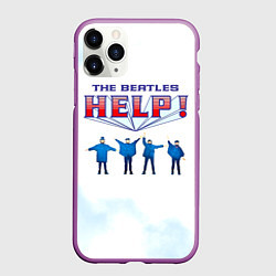 Чехол iPhone 11 Pro матовый The Beatles Help!, цвет: 3D-фиолетовый
