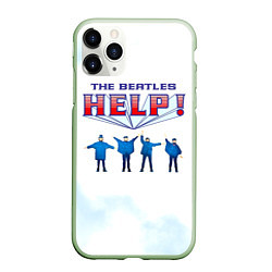 Чехол iPhone 11 Pro матовый The Beatles Help!, цвет: 3D-салатовый