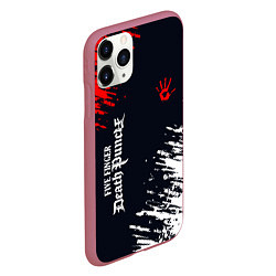 Чехол iPhone 11 Pro матовый Five Finger Death Punch - краска, цвет: 3D-малиновый — фото 2