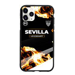 Чехол iPhone 11 Pro матовый Sevilla Legendary Sport Fire, цвет: 3D-черный