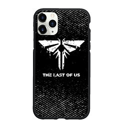 Чехол iPhone 11 Pro матовый The Last Of Us с потертостями на темном фоне, цвет: 3D-черный