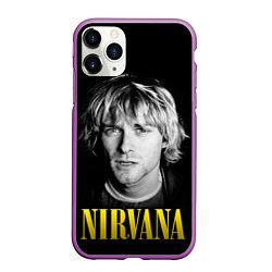 Чехол iPhone 11 Pro матовый Nirvana - Kurt Donald Cobain, цвет: 3D-фиолетовый