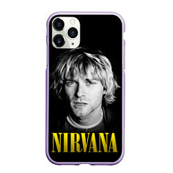 Чехол iPhone 11 Pro матовый Nirvana - Kurt Donald Cobain, цвет: 3D-светло-сиреневый