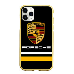 Чехол iPhone 11 Pro матовый PORSCHE - Две линии